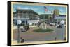 Seaside, Oregon - Broadway from Trail's End Turn-A-Round-Lantern Press-Framed Stretched Canvas