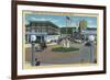 Seaside, Oregon - Broadway from Trail's End Turn-A-Round-Lantern Press-Framed Premium Giclee Print