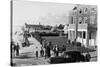 Seaside, Oregon - Exterior View of the Shore Coffee Shop-Lantern Press-Stretched Canvas