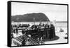 Seaside, Oregon Turnaround and Tillamook Head Photograph - Seaside, OR-Lantern Press-Framed Stretched Canvas