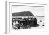Seaside, Oregon Turnaround and Tillamook Head Photograph - Seaside, OR-Lantern Press-Framed Art Print
