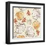 Seaside Pattern 1-Robbin Rawlings-Framed Art Print