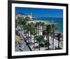 Seaside Promenade Sitges Spain-null-Framed Art Print