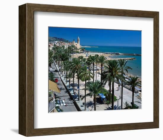 Seaside Promenade Sitges Spain-null-Framed Art Print