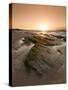 Seaside Rocks on Crackington Haven Beach at Sunset, Cornwall, England, United Kingdom, Europe-Ian Egner-Stretched Canvas