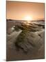 Seaside Rocks on Crackington Haven Beach at Sunset, Cornwall, England, United Kingdom, Europe-Ian Egner-Mounted Photographic Print