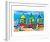 Seaside Row Houses-Deborah Cavenaugh-Framed Art Print