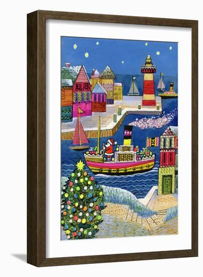 Seaside Santa-Stanley Cooke-Framed Giclee Print