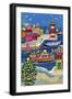 Seaside Santa-Stanley Cooke-Framed Giclee Print