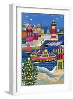 Seaside Santa-Stanley Cooke-Framed Giclee Print