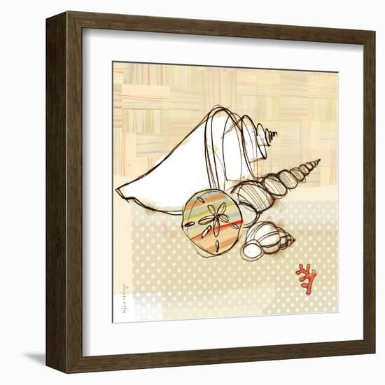 Seaside Shells in Group-Robbin Rawlings-Framed Art Print