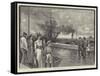 Seaside Sketches, on the Pier-Davidson Knowles-Framed Stretched Canvas