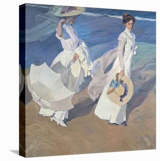 Seaside Stroll-Joaqu?n Sorolla y Bastida-Stretched Canvas