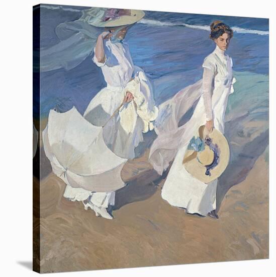 Seaside Stroll-Joaqu?n Sorolla y Bastida-Stretched Canvas
