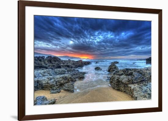 Seaside Sunset Dramatic Sky-null-Framed Art Print