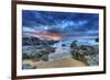 Seaside Sunset Dramatic Sky-null-Framed Art Print