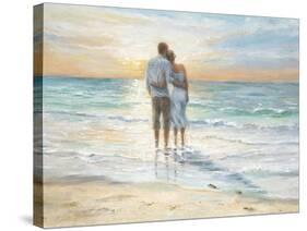 Seaside Sunset-Karen Wallis-Stretched Canvas