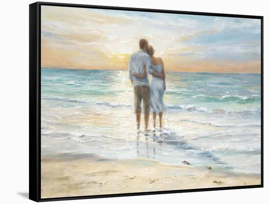 Seaside Sunset-Karen Wallis-Framed Stretched Canvas