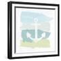 Seaside Swatch Anchor-Moira Hershey-Framed Art Print