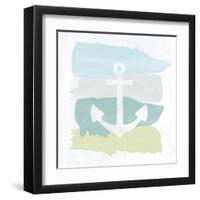 Seaside Swatch Anchor-Moira Hershey-Framed Art Print