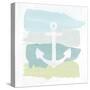 Seaside Swatch Anchor-Moira Hershey-Stretched Canvas