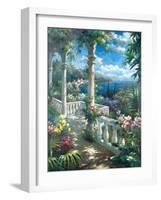 Seaside Terrace-James Reed-Framed Art Print