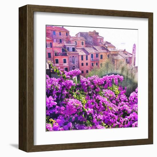 Seaside Village in Liguria-Tosh-Framed Art Print