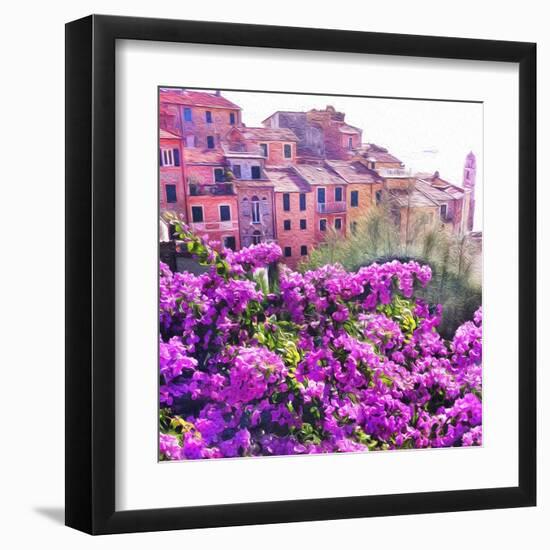 Seaside Village in Liguria-Tosh-Framed Art Print