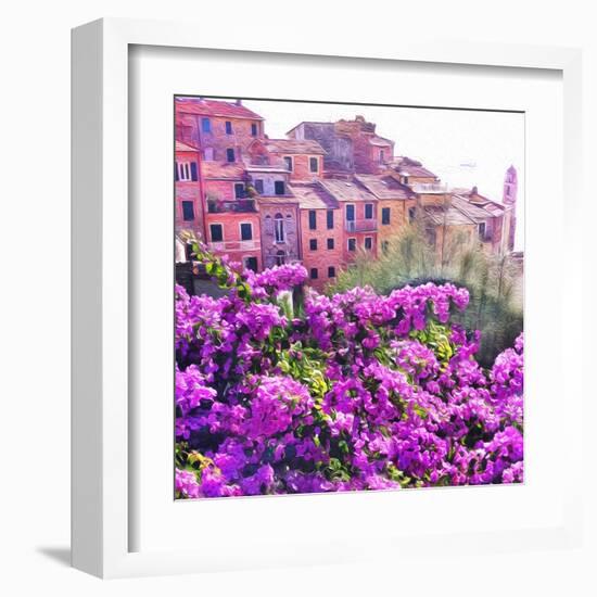 Seaside Village in Liguria-Tosh-Framed Art Print