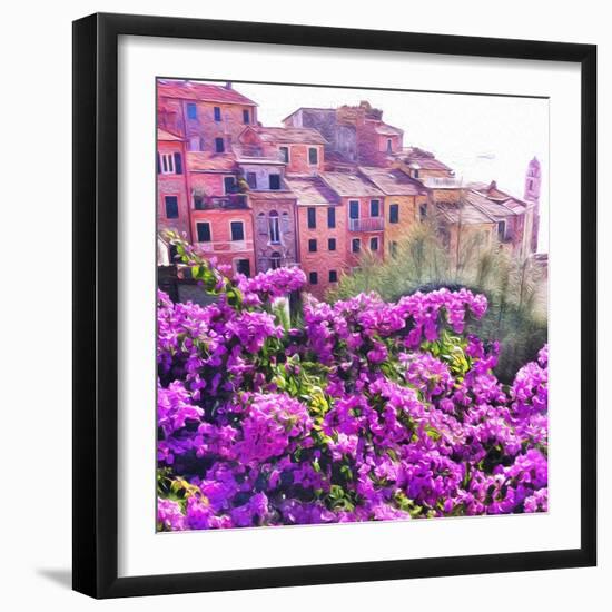 Seaside Village in Liguria-Tosh-Framed Art Print