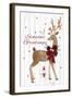 Season's Greetings Deer-PI Studio-Framed Art Print