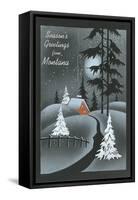 Season's Greetings from Montana-null-Framed Stretched Canvas