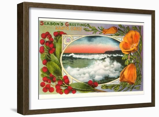 Season's Greetings from Santa Cruz, California-null-Framed Art Print