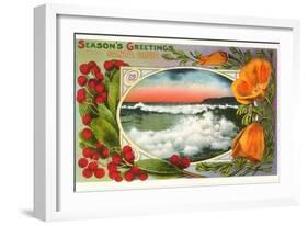 Season's Greetings from Santa Cruz, California-null-Framed Art Print