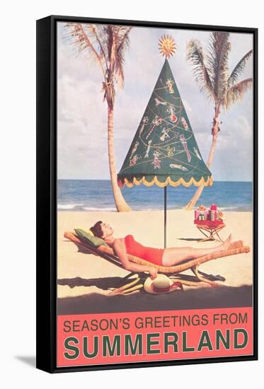 Season's Greetings from Summerland-null-Framed Stretched Canvas