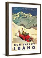 Season's Greetings from Sun Valley-null-Framed Art Print