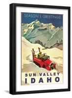 Season's Greetings from Sun Valley-null-Framed Art Print