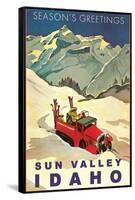 Season's Greetings from Sun Valley-null-Framed Stretched Canvas