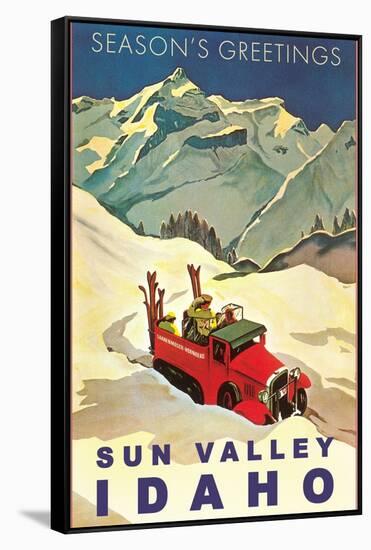 Season's Greetings from Sun Valley-null-Framed Stretched Canvas