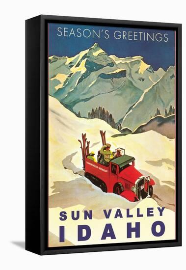 Season's Greetings from Sun Valley-null-Framed Stretched Canvas