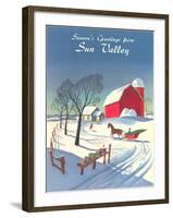 Season's Greetings from Sun Valley-null-Framed Art Print