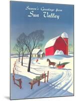 Season's Greetings from Sun Valley-null-Mounted Art Print