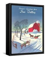 Season's Greetings from Sun Valley-null-Framed Stretched Canvas