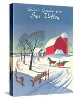 Season's Greetings from Sun Valley-null-Stretched Canvas