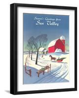 Season's Greetings from Sun Valley-null-Framed Art Print