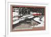 Season's Greetings from Sun Valley-null-Framed Art Print