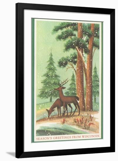 Season's Greetings from Wisconsin-null-Framed Art Print