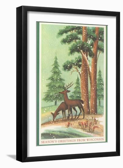 Season's Greetings from Wisconsin-null-Framed Art Print