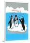 Season's Greetings, Penguin Band-null-Framed Art Print