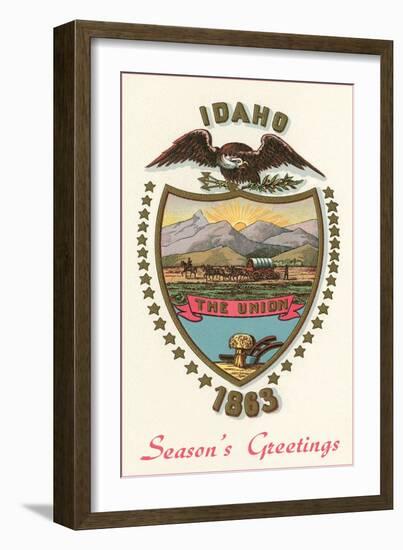 Season's Greetings, State Seal-null-Framed Art Print